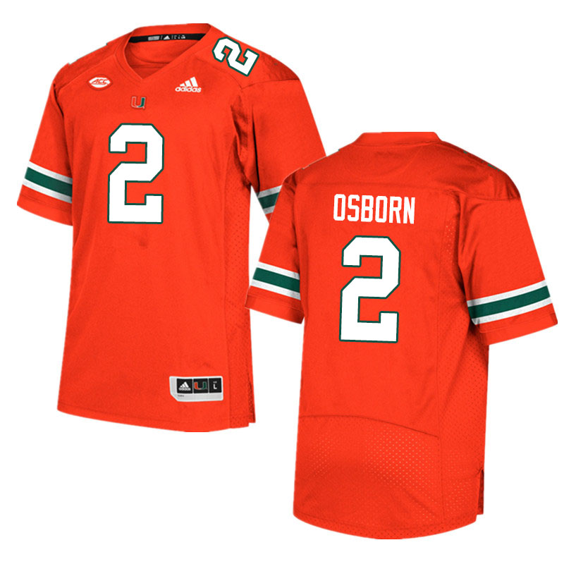 Adidas Miami Hurricanes #2 K.J. Osborn College Football Jerseys Sale-Orange